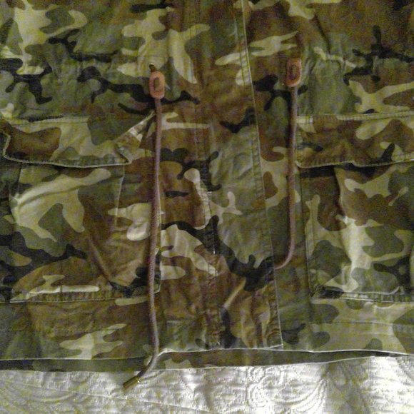 Womens Large Love Tree Fatigue Print lightweight jacket 100% cotton - Picture 2 of 7